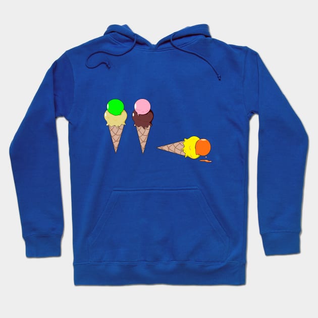 Three Ice Cream Cones Hoodie by YudyisJudy